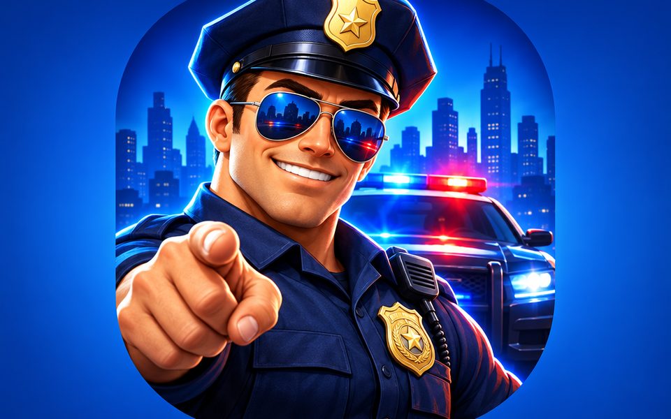Gameplay van Politie Man met een politieagent die criminelen achtervolgt